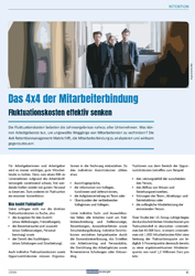 Vorschau auf den Fachartikel über die 4x4 Matrix der Mitarbeiterbindung